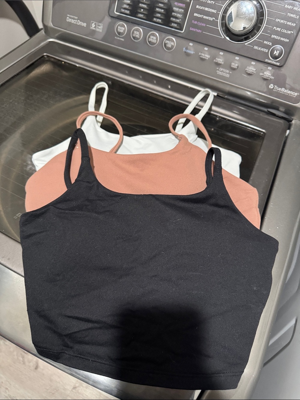Avia 3-Pack Ribbed Camisole Tanks in Black, Rust, White
